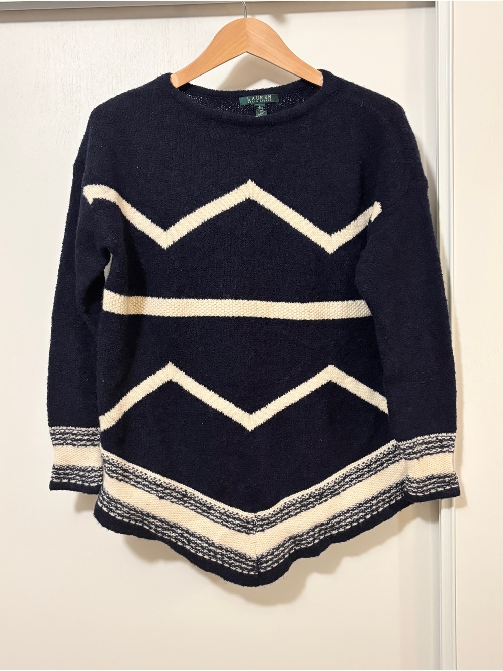 Ralph Lauren Womens Equestrian Sweater Size S Horse Blanket Old Money Wool Blend